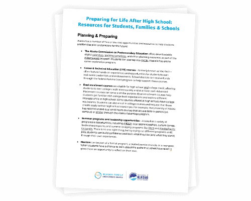 Preparing for Life After High School: Resources for Students, Families & Schools